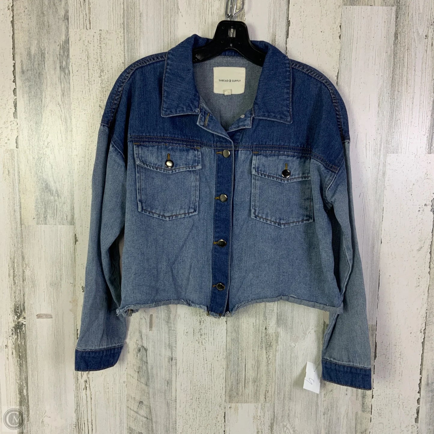 Jacket Denim By Thread And Supply In Blue Denim, Size: S