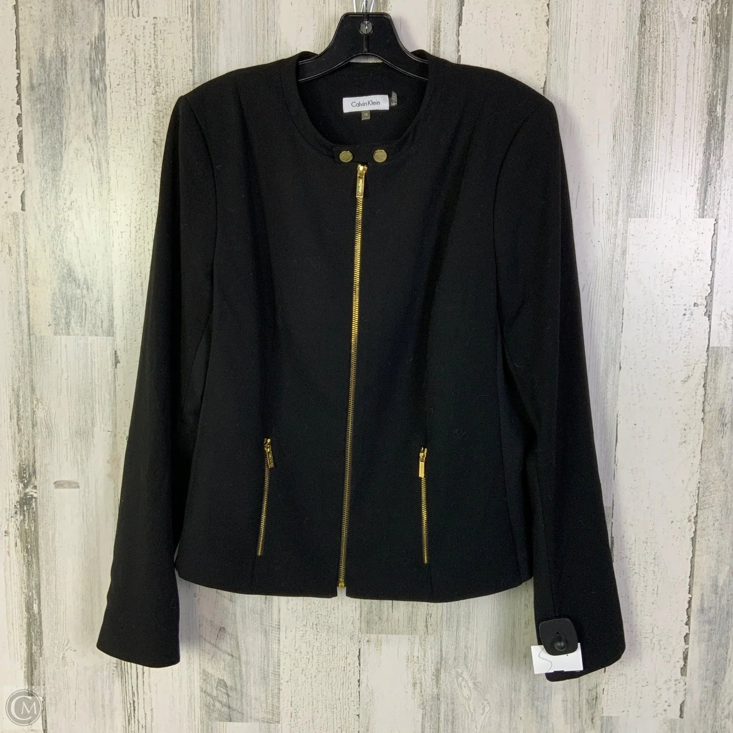 Blazer By Calvin Klein In Black, Size: Xl
