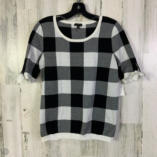 Top Short Sleeve By Talbots In Black & White, Size: M