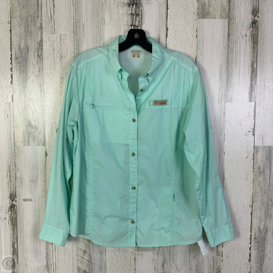 Top Long Sleeve By Columbia In Aqua, Size: L