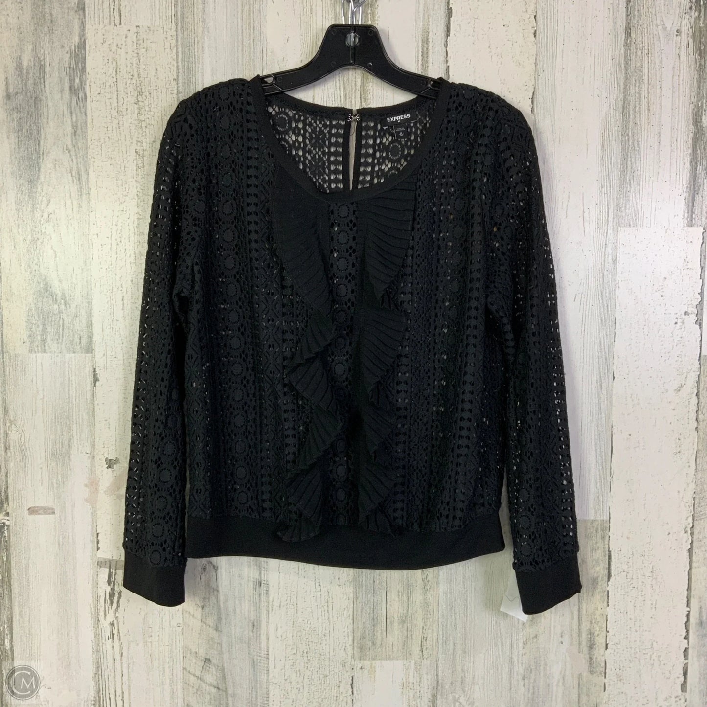 Top Long Sleeve By Express In Black, Size: M