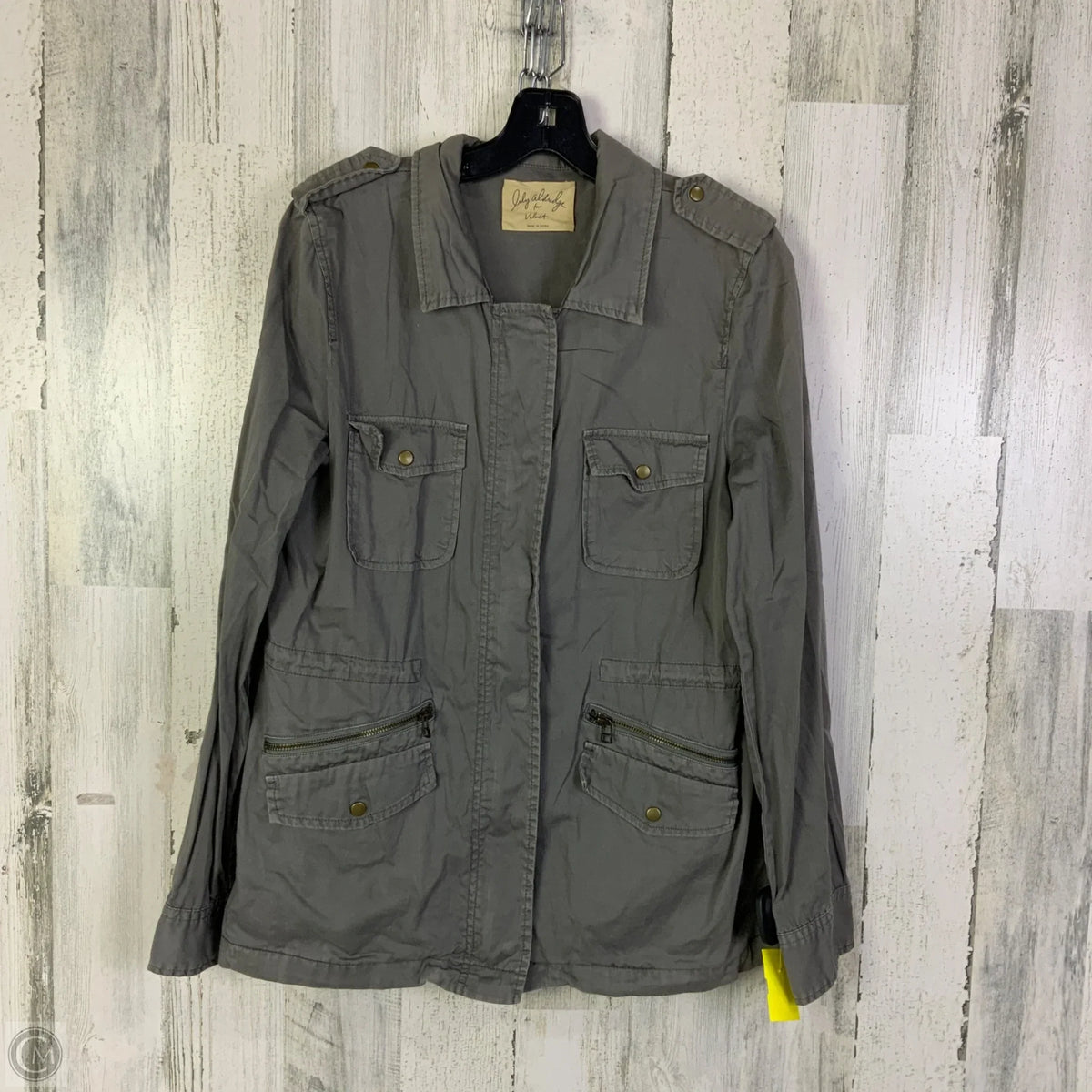 Jacket Utility By Velvet In Grey, Size: L