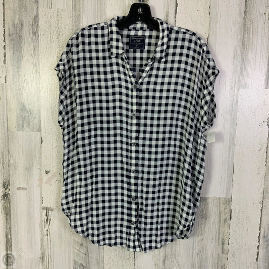 Top Sleeveless By Abercrombie And Fitch In Blue & White, Size: M