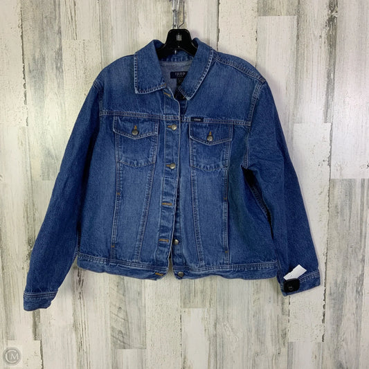 Jacket Denim By Izod In Blue Denim, Size: 1x