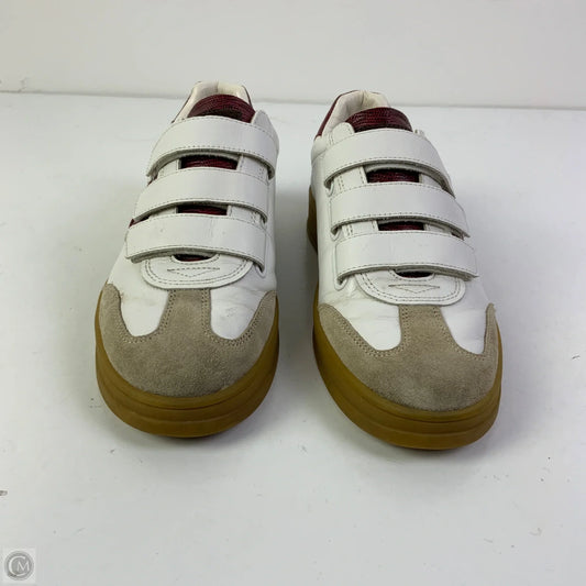 Shoes Sneakers By Veronica Beard In White & Red, Size: 6.5