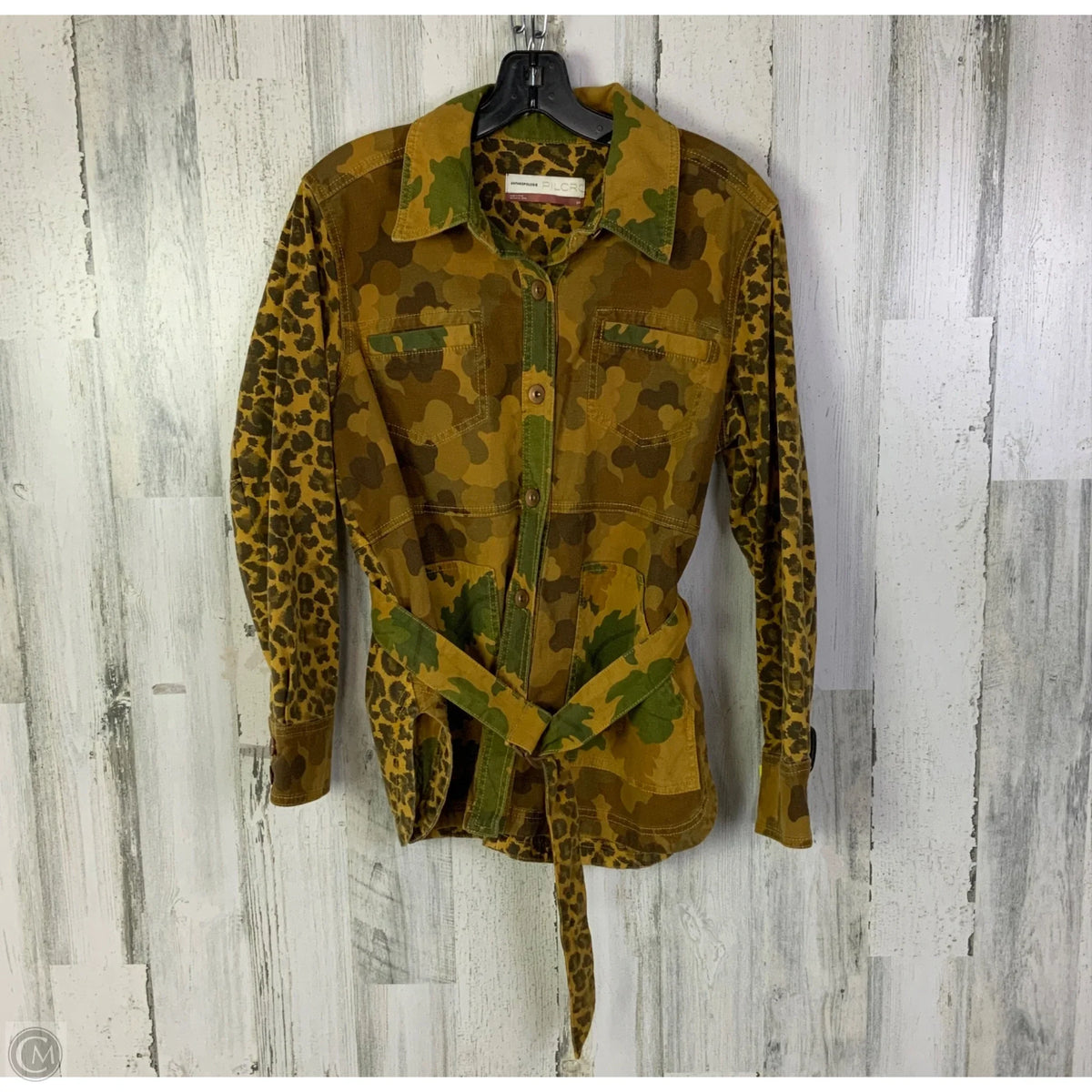 Jacket Shirt By Pilcro In Leopard Print, Size: Sp