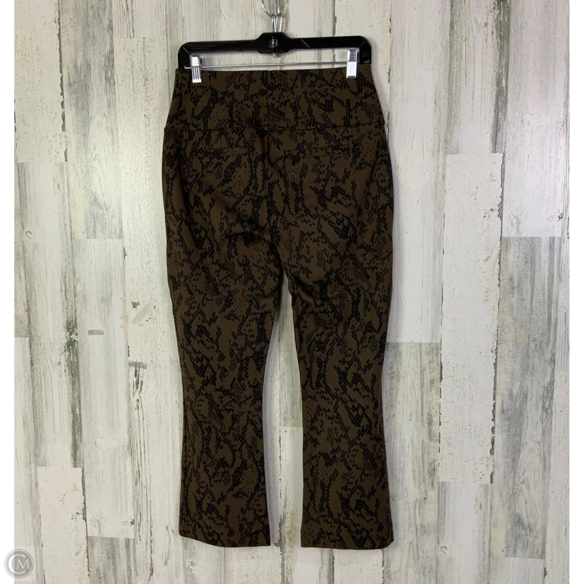 Pants Cropped By Cabi In Black & Brown, Size: 4