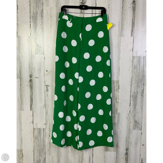 Pants Wide Leg By Boden In Green & White, Size: 12