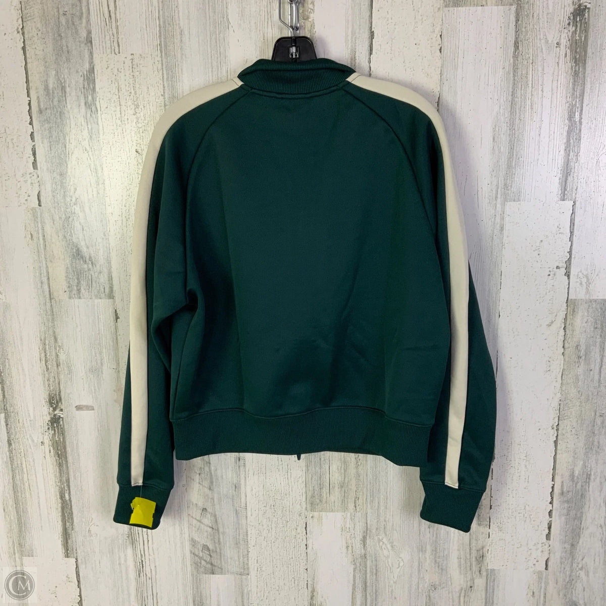 Athletic Jacket By Puma In Green & White, Size: Xl