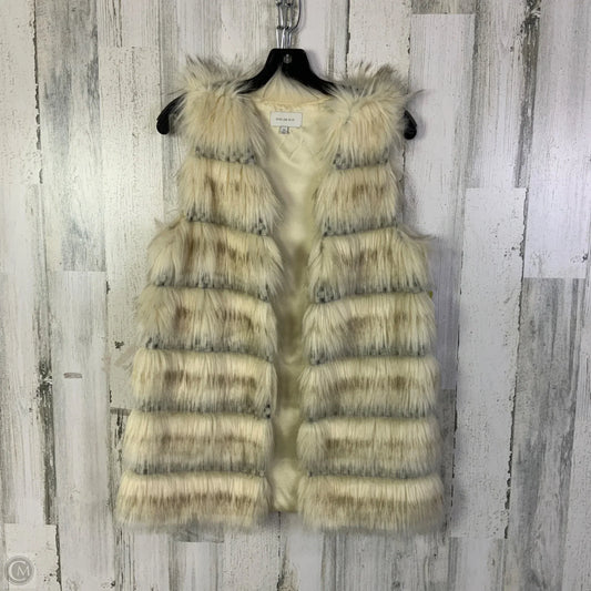 Vest Faux Fur & Sherpa By Skies Are Blue In Cream, Size: M