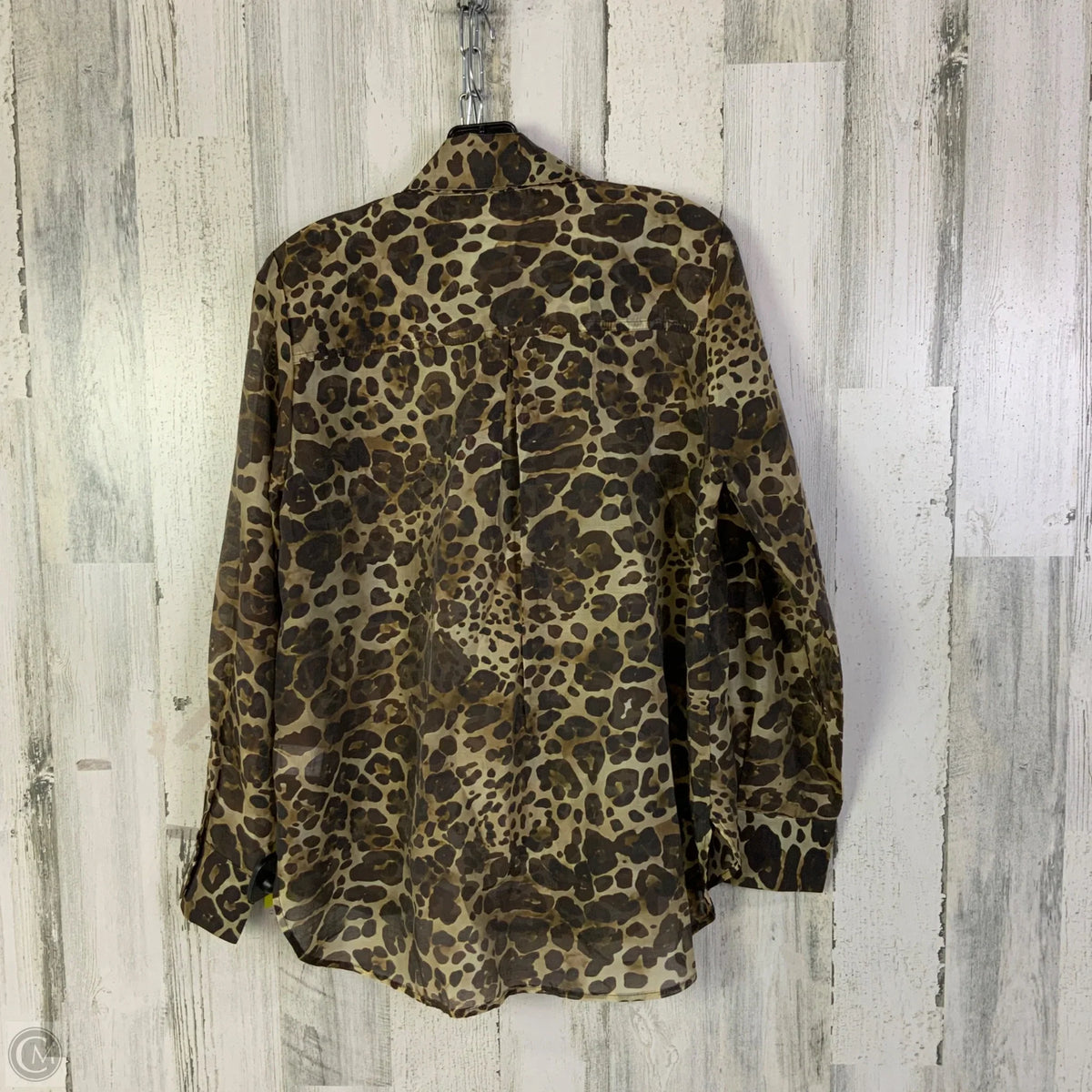 Blouse Long Sleeve By Bailey 44 In Leopard Print, Size: M