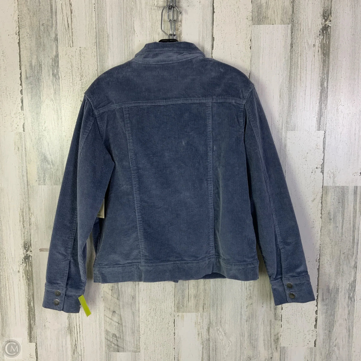 Jacket Shirt By Clothes Mentor In Blue, Size: L