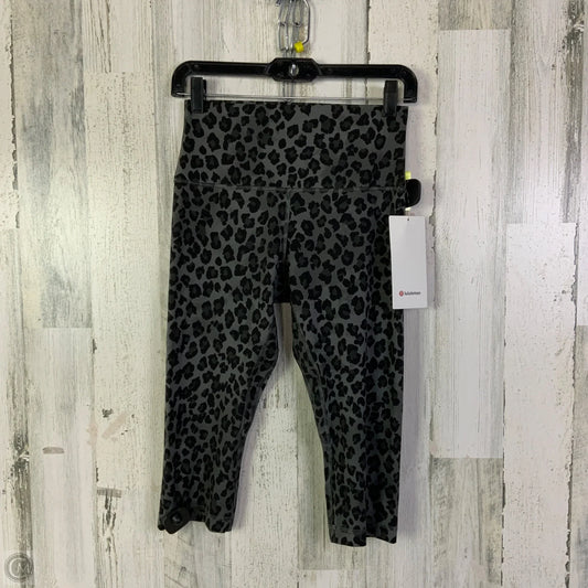 Athletic Leggings Capris By Lululemon In Black & Grey, Size: 8