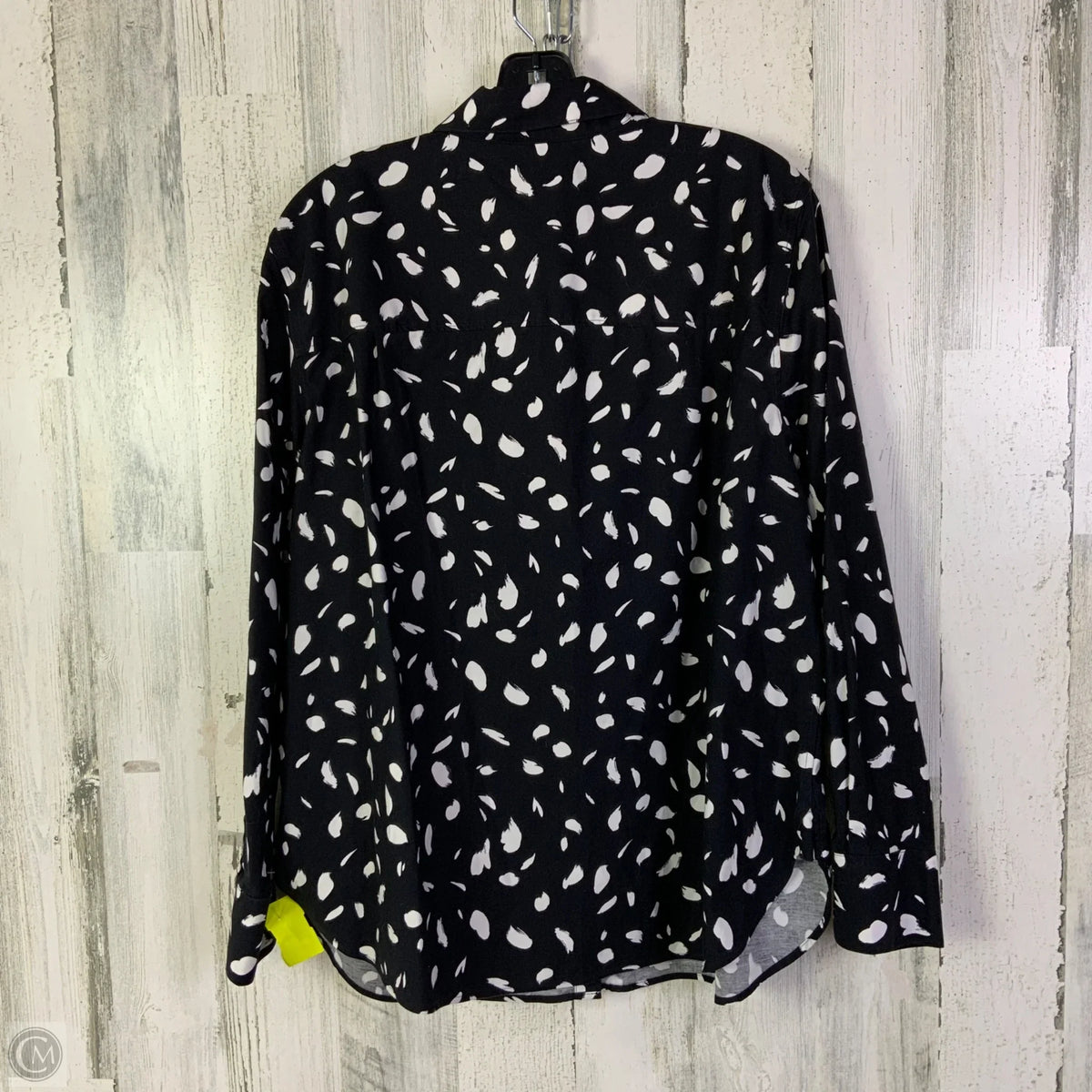 Top Long Sleeve By Chicos In Black & White, Size: Xl
