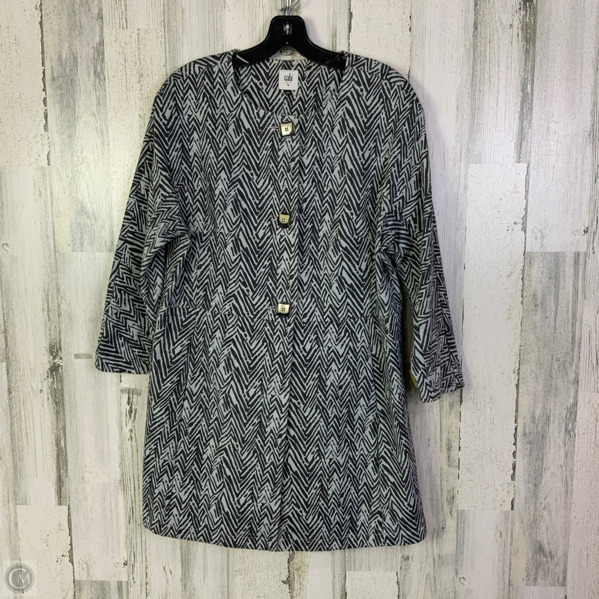 Blazer By Cabi In Black & Grey, Size: L
