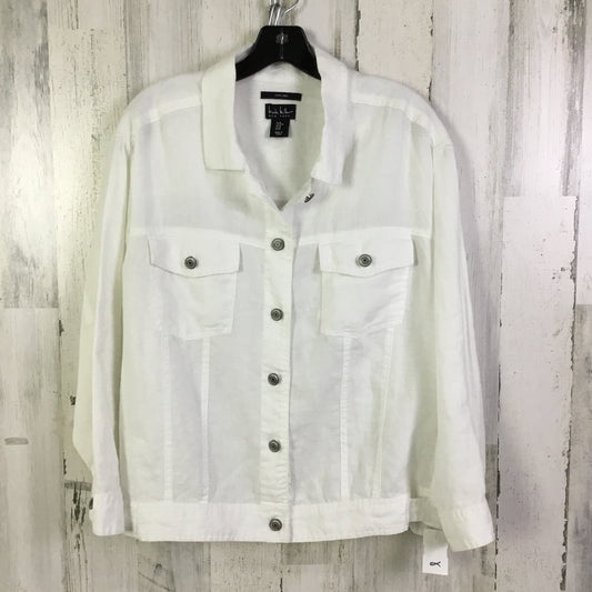 Jacket Shirt By Nicole By Nicole Miller In White, Size: M