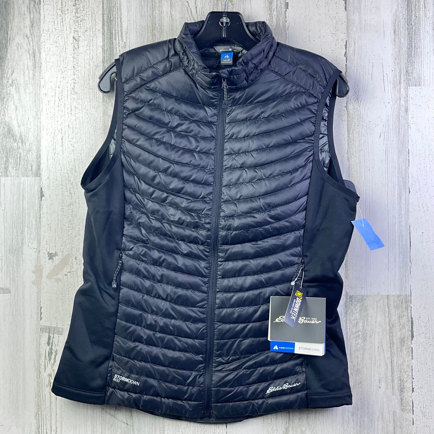 Vest Puffer & Quilted By Eddie Bauer In Black, Size: M