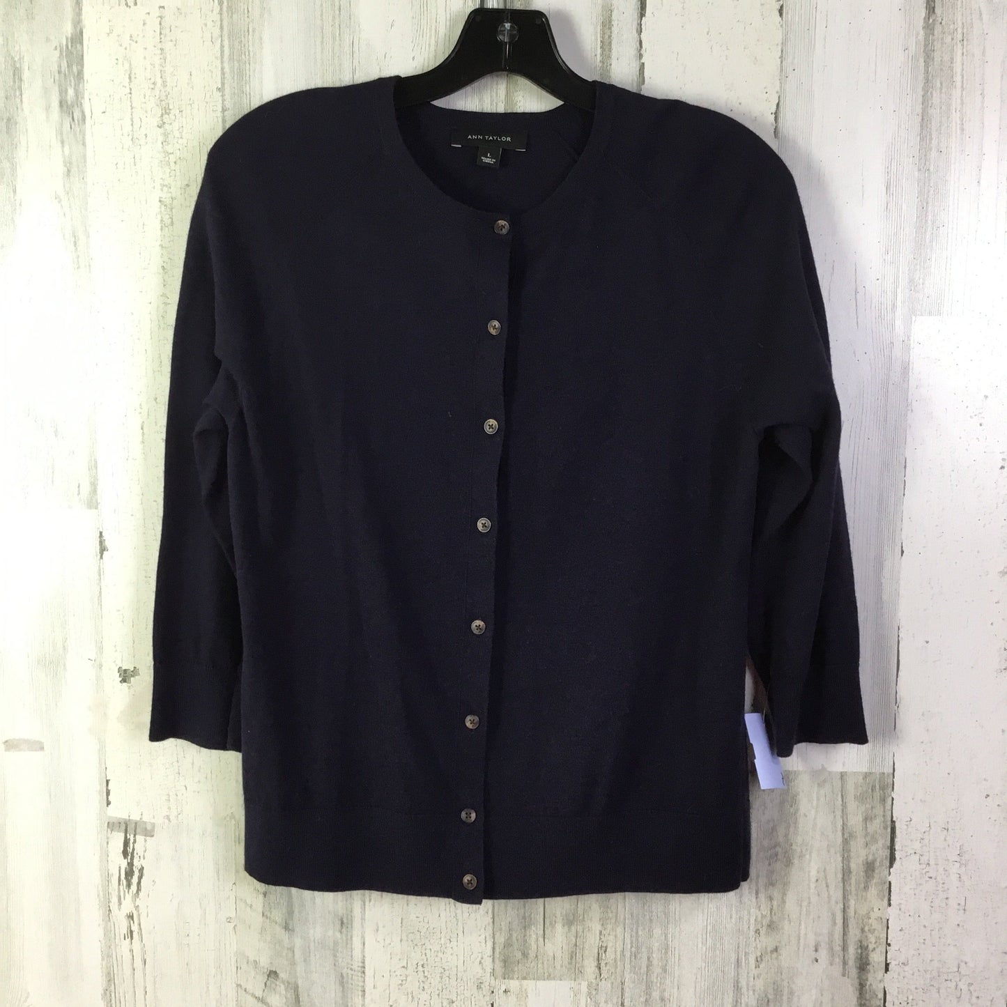 Cardigan By Ann Taylor In Navy, Size: L