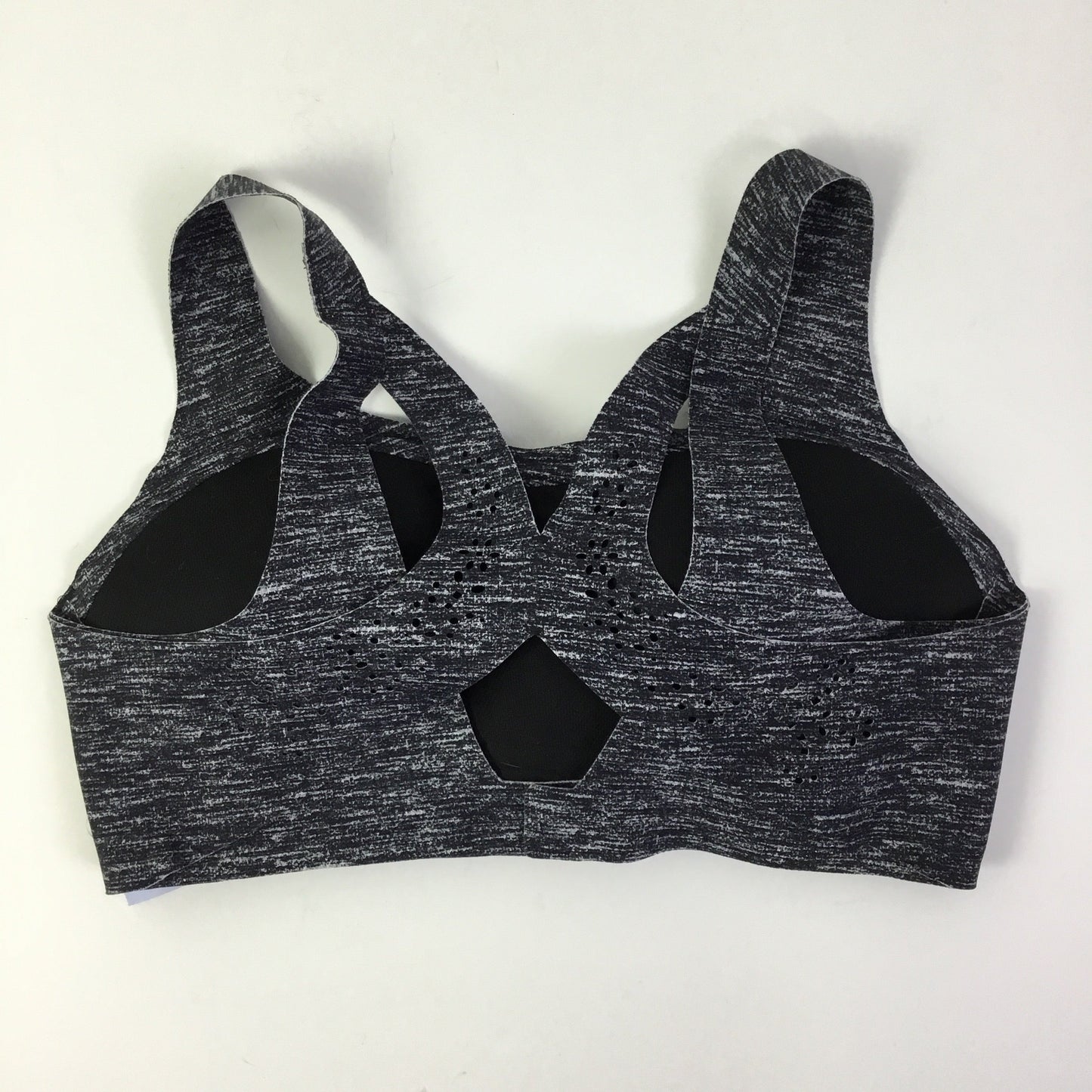 Athletic Bra By Victorias Secret In Black & Grey, Size: L