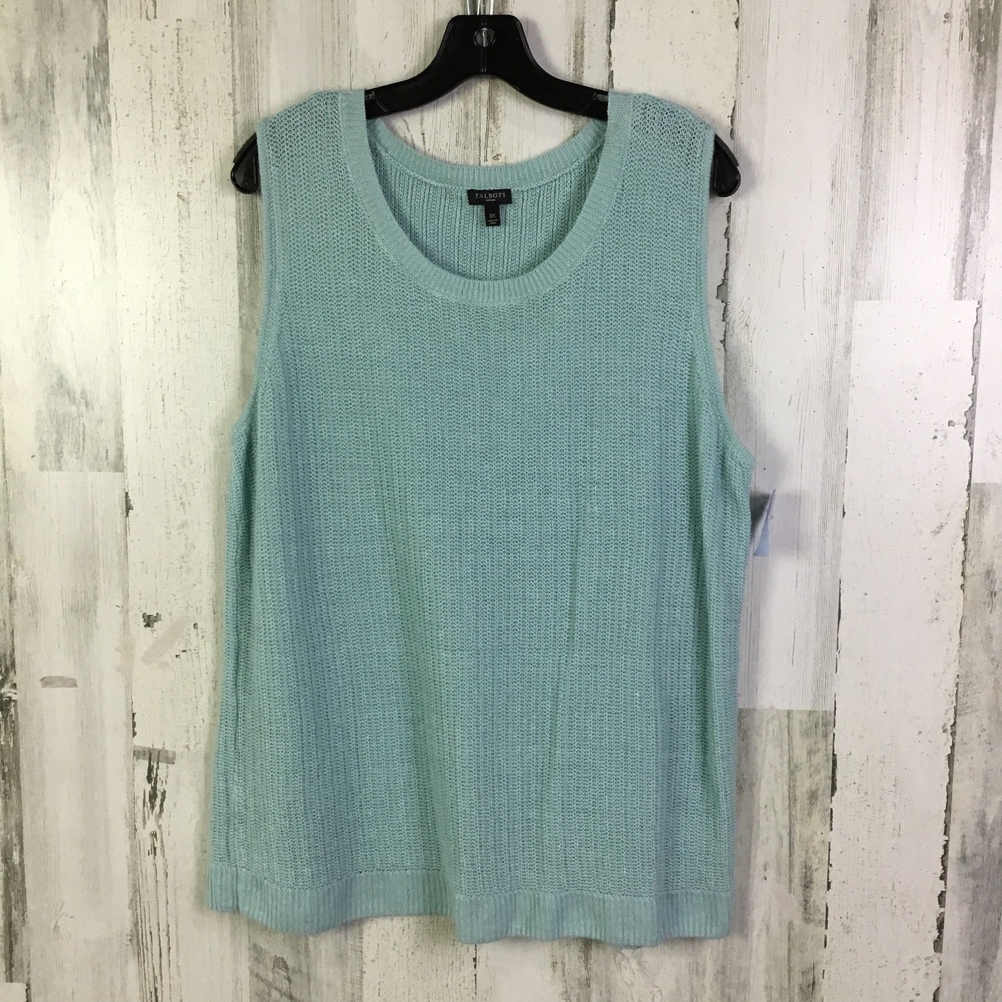 Vest Sweater By Talbots In Blue, Size: 3x