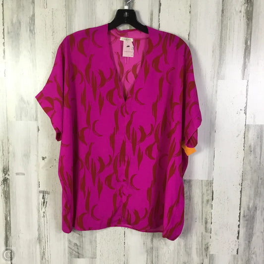 Top Short Sleeve By Jodifl In Pink & Red, Size: M