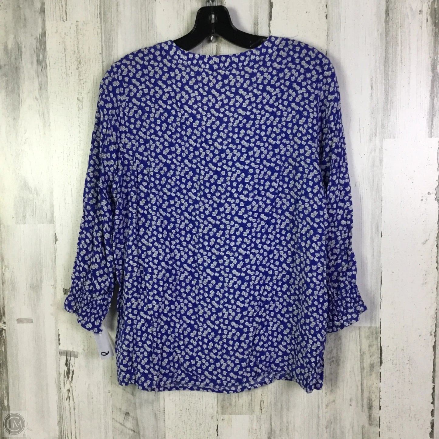 Top 3/4 Sleeve By Cynthia Rowley In Blue & White, Size: S