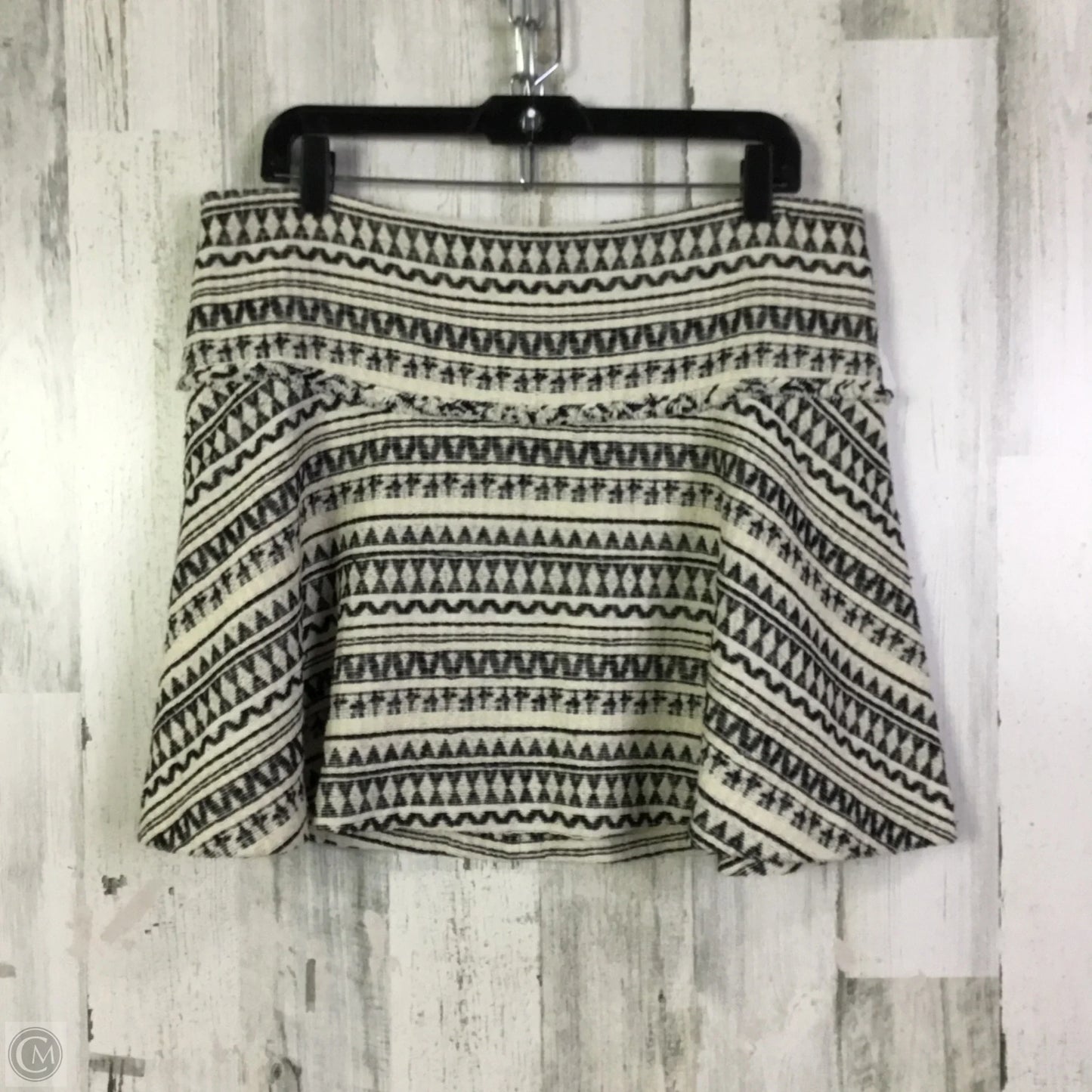 Skirt Mini & Short By Banana Republic In Black & Cream, Size: 14