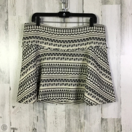 Skirt Mini & Short By Banana Republic In Black & Cream, Size: 14