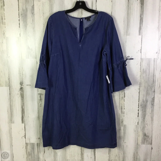 Dress Casual Short By Ann Taylor In Blue, Size: L