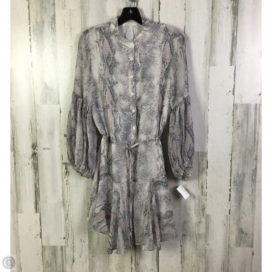 Dress Casual Short By Olivaceous In Grey & Pink, Size: M