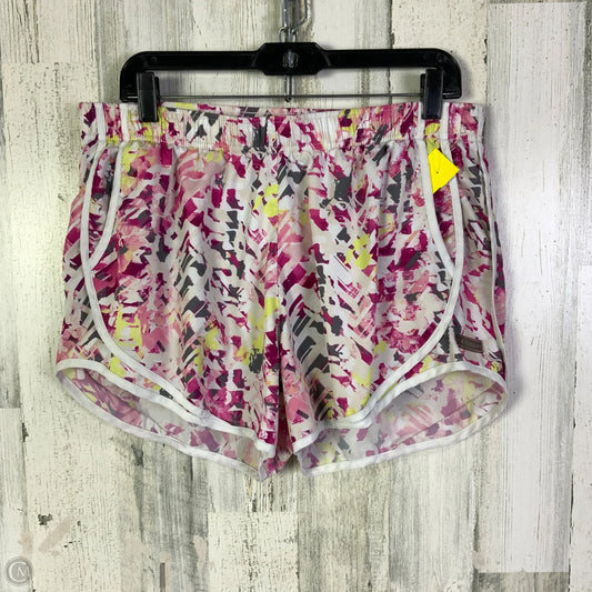 Athletic Shorts By Calvin Klein In Pink & White, Size: L