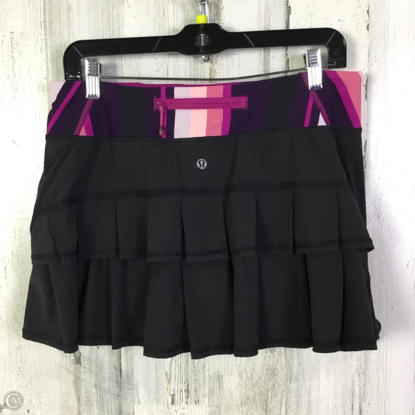 Athletic Skort By Lululemon In Black & Purple, Size: 8