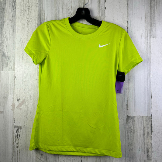 Yellow Athletic Top Short Sleeve Nike, Size Xs