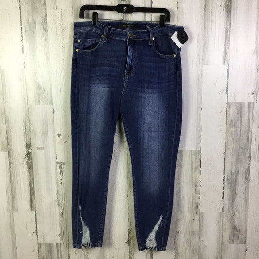 Jeans Skinny By Liverpool In Blue Denim, Size: 16