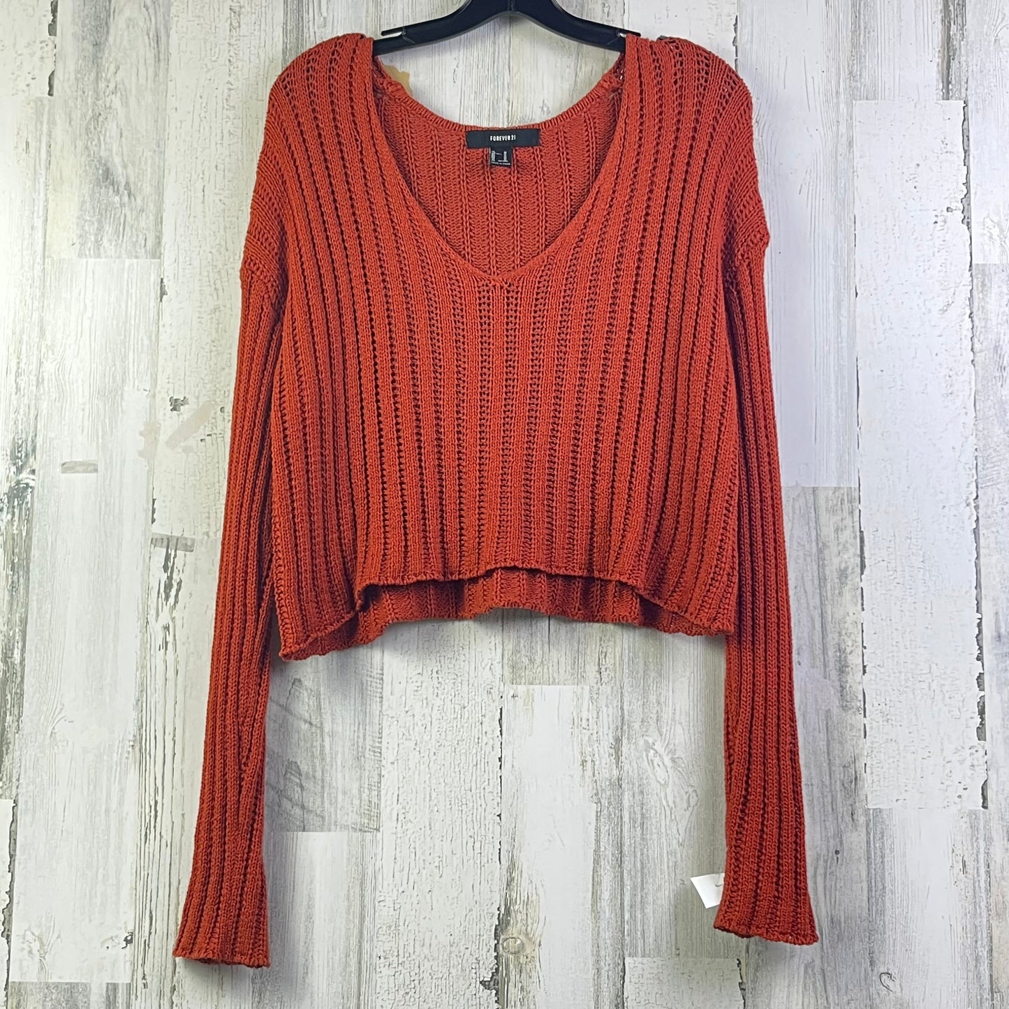 Sweater By Forever 21 In Orange, Size: M