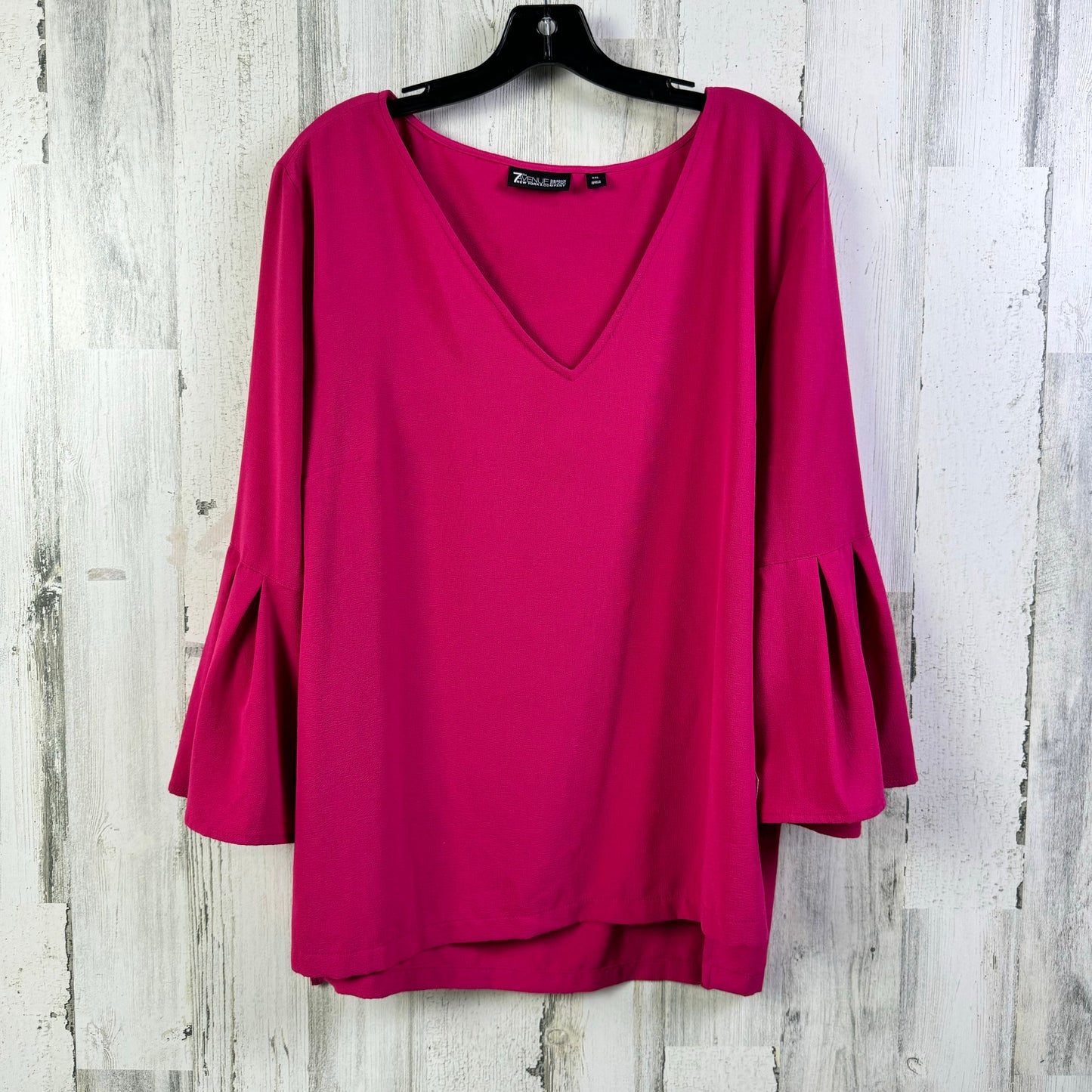 Top Long Sleeve By New York And Co In Pink, Size: 2x