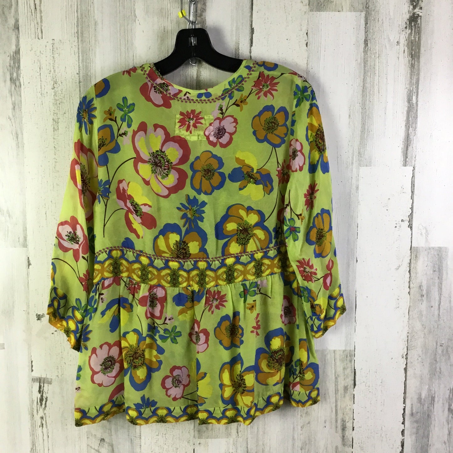 Top 3/4 Sleeve By Johnny Was In Green, Size: S