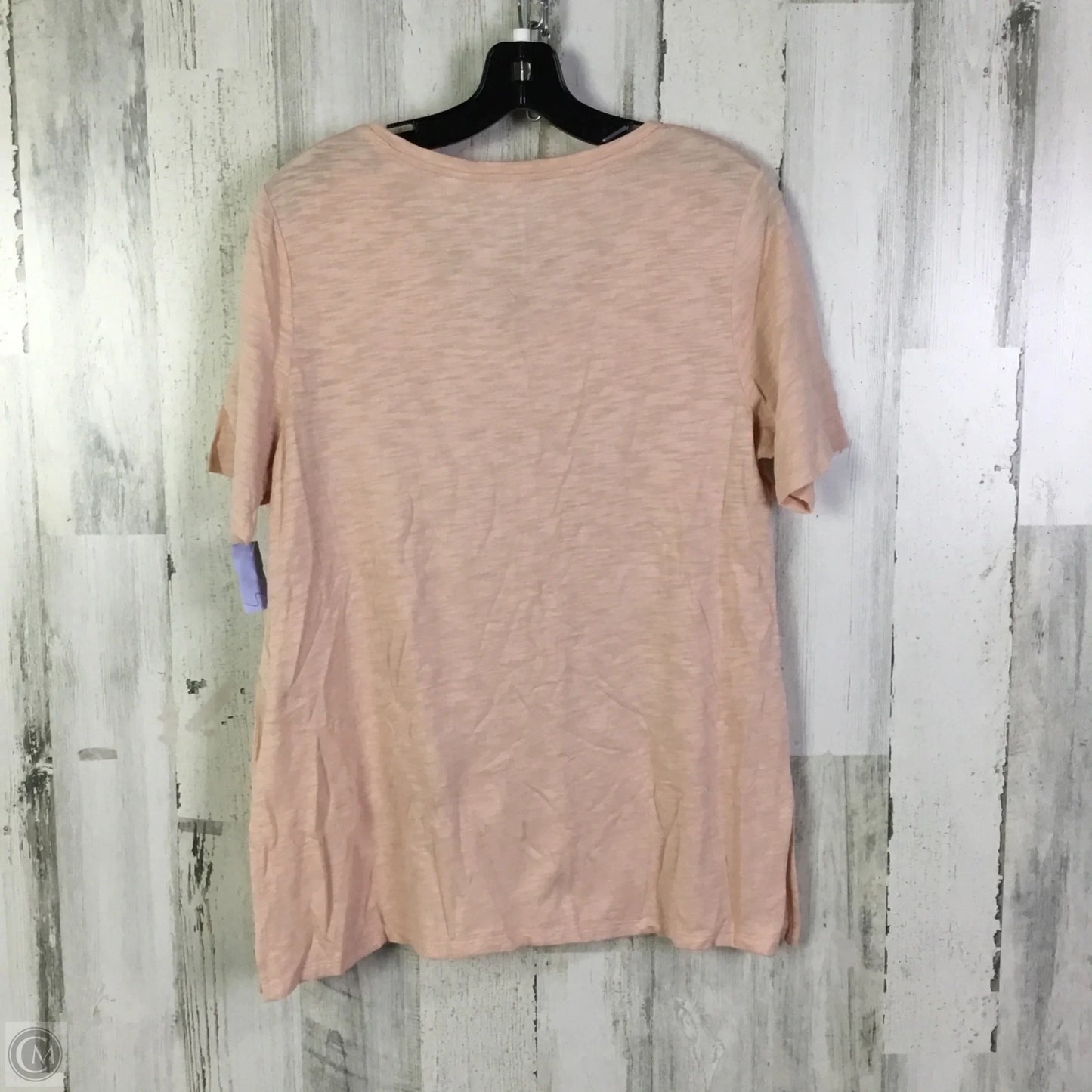 Top Short Sleeve Basic By Chicos In Pink, Size: M