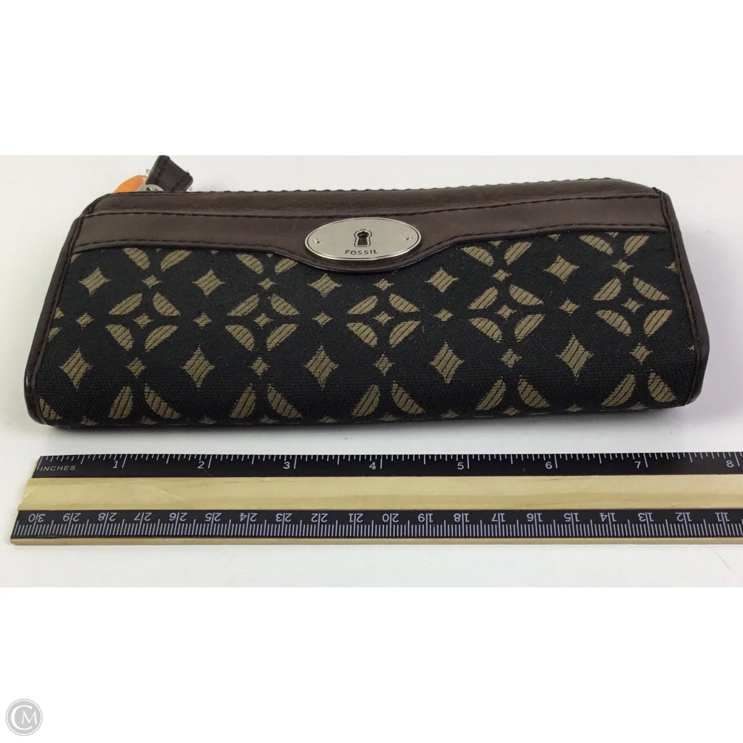 Wallet Leather By Fossil, Size: Medium