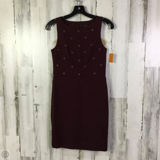 Dress Work By Ann Taylor In Maroon, Size: Xsp