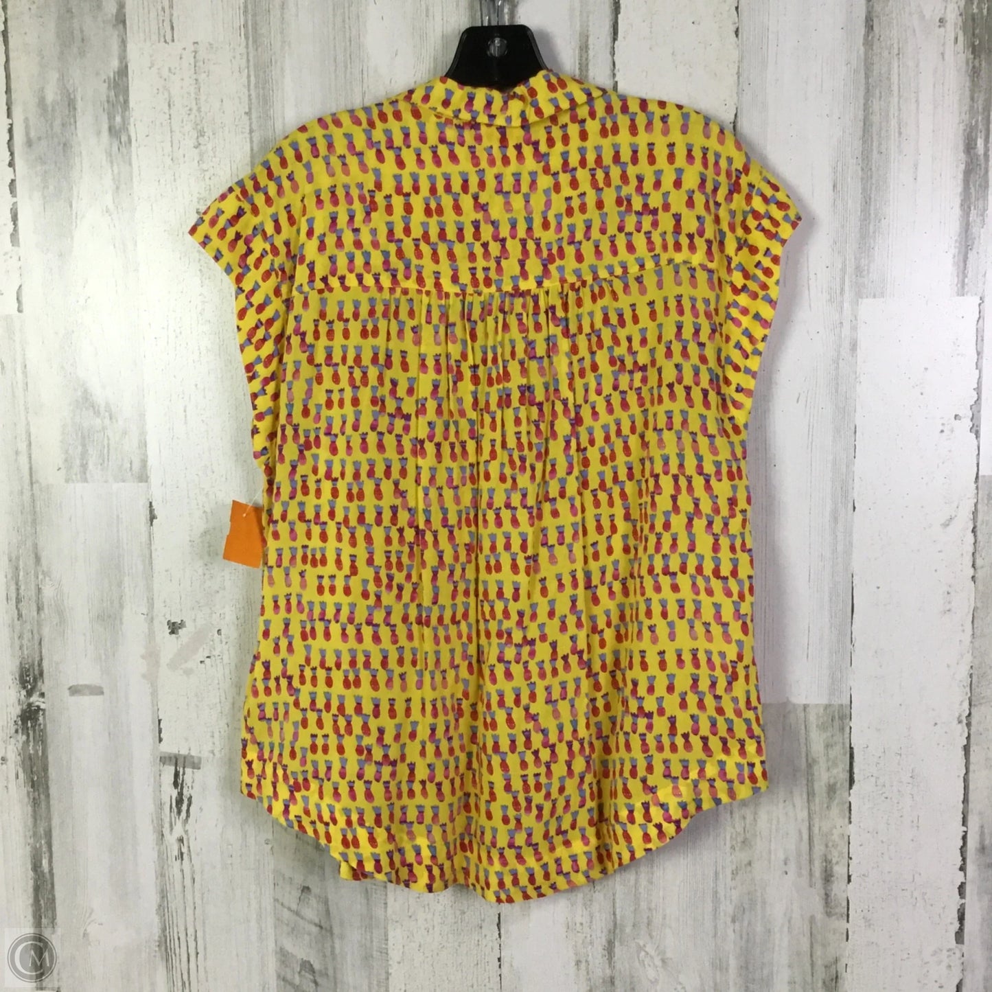 Top Short Sleeve By Maeve In Yellow, Size: S