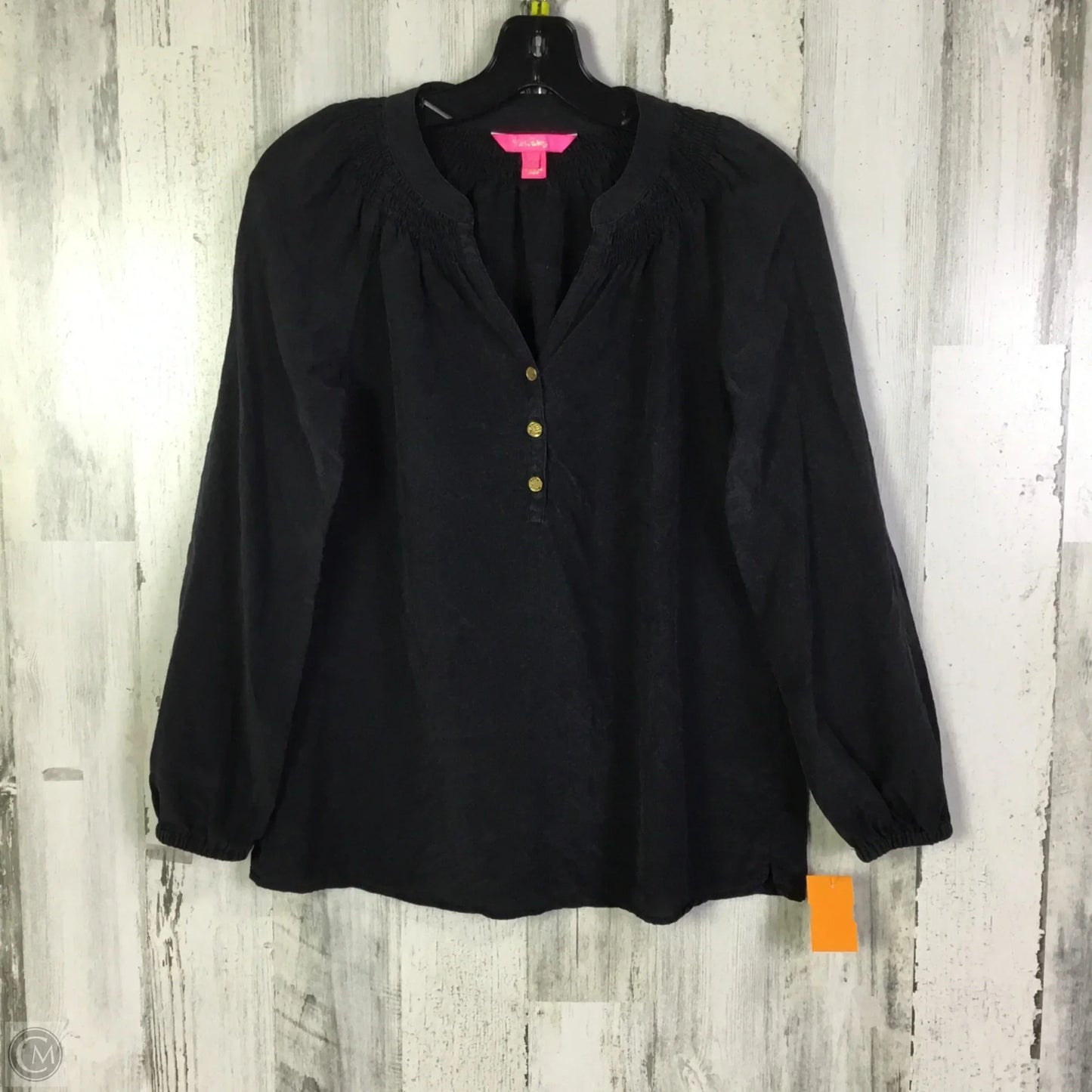 Top Long Sleeve Designer By Lilly Pulitzer In Black, Size: Xs