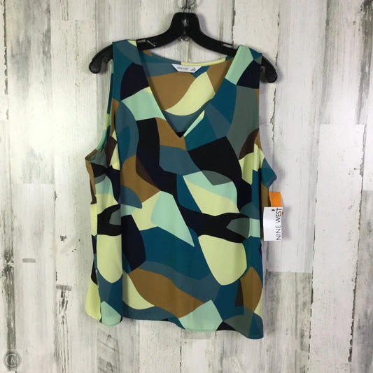 Top Sleeveless By Nine West In Blue, Size: Xl