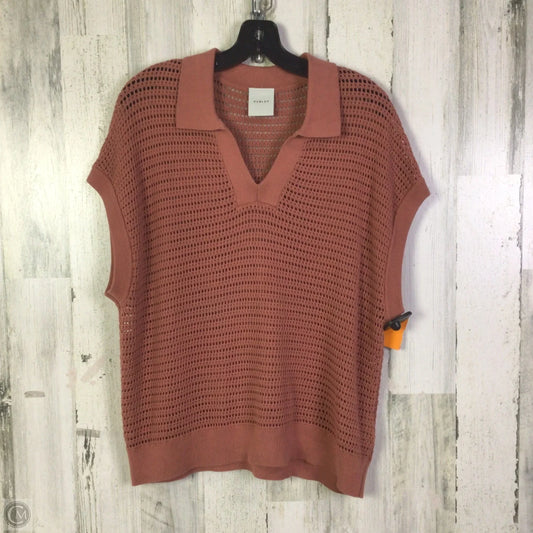 Sweater Short Sleeve By Varley In Pink, Size: L