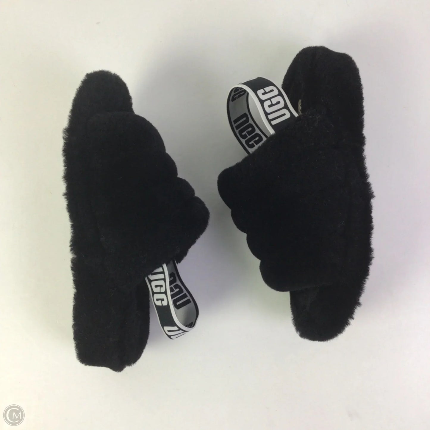 Slippers Designer By Ugg In Black, Size: 7