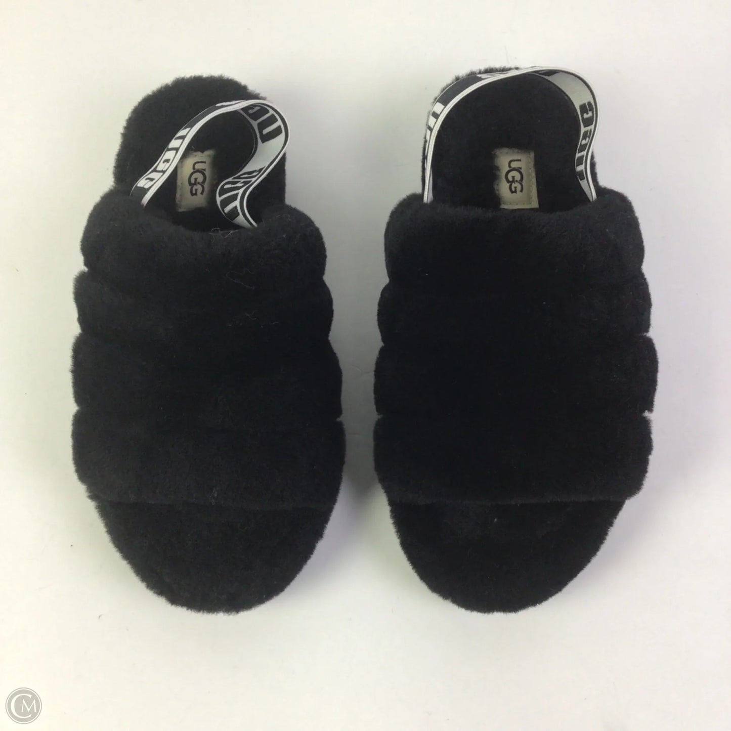 Slippers Designer By Ugg In Black, Size: 7