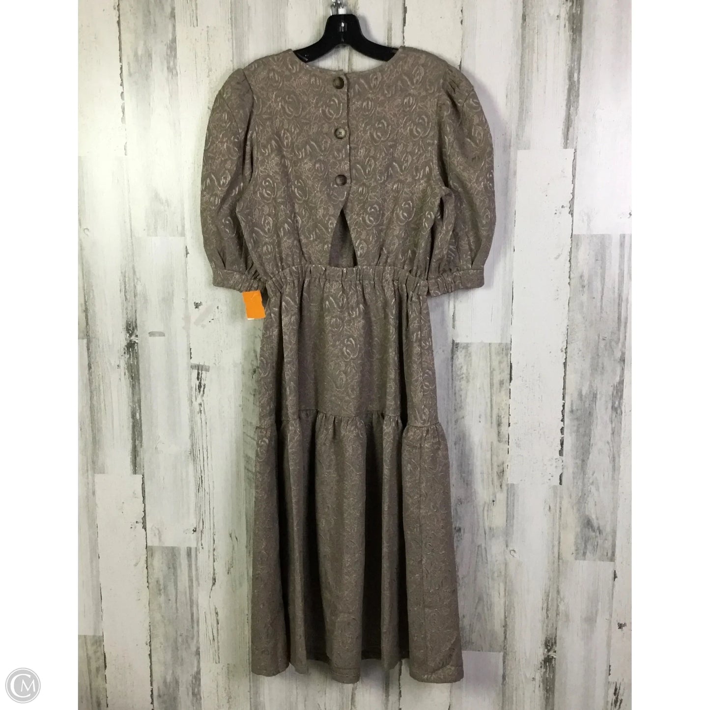 Dress Casual Midi By Current Air In Taupe, Size: S