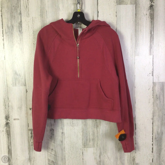Athletic Jacket By Lululemon In Red, Size: M