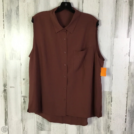 Blouse Sleeveless By Halara In Red, Size: Xl