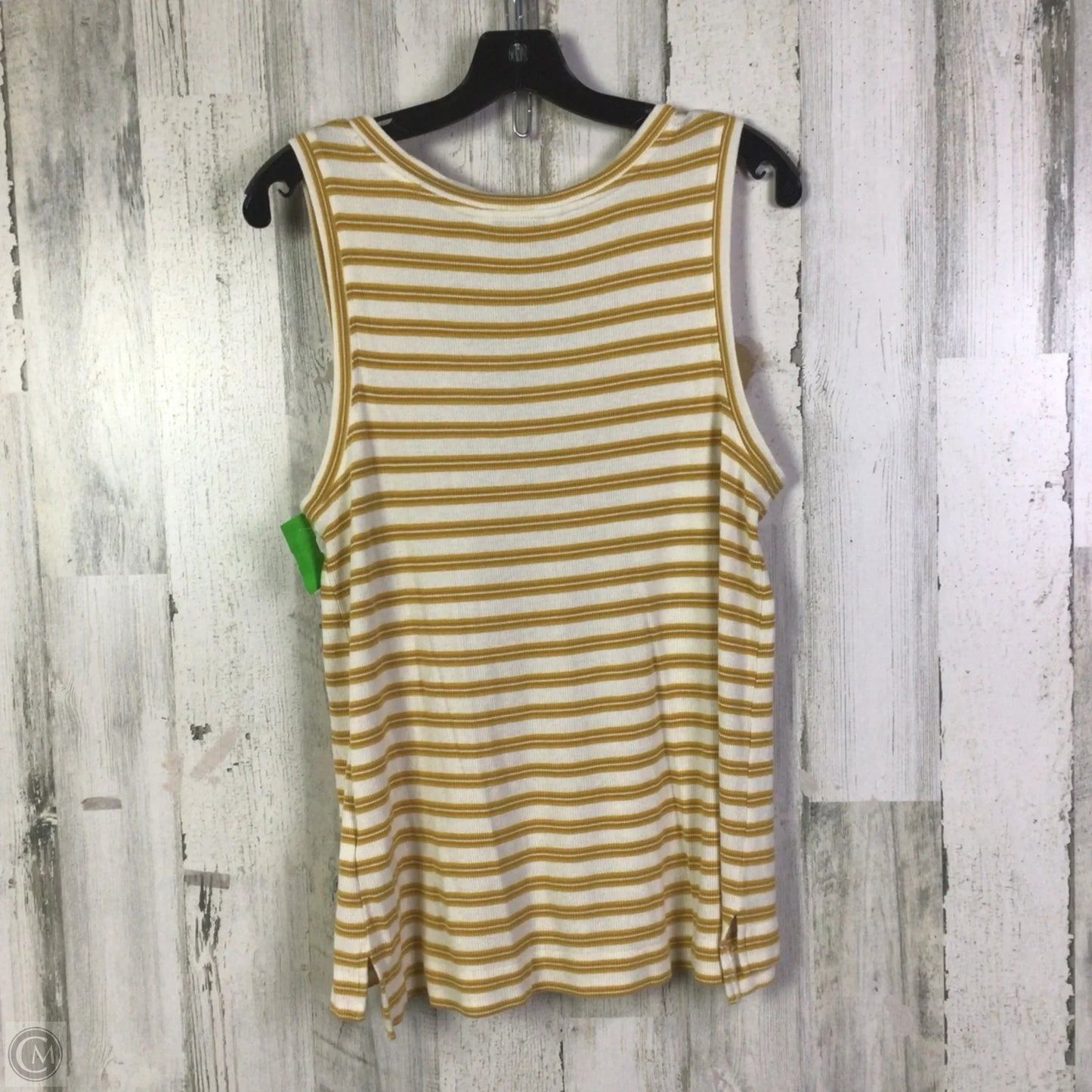 Top Sleeveless Basic By Liverpool In Cream & Yellow, Size: M
